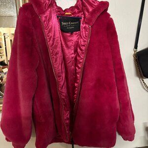 NWOT Juicy Couture Hot Pink Fur Jacket